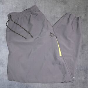 Reebok Men's 3XL Gray Athletic Jogger Reflective Drawstring Performance Pants